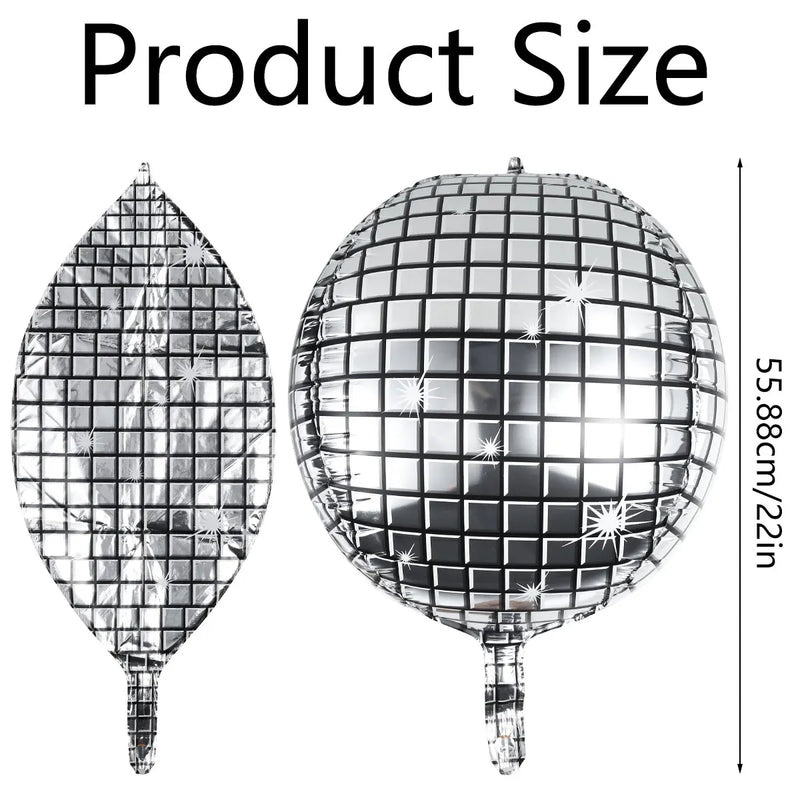 Silver Disco Party Balloons