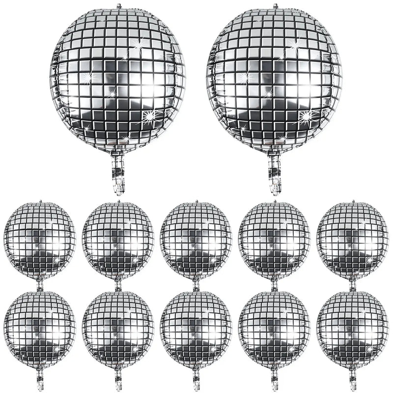 Silver Disco Party Balloons