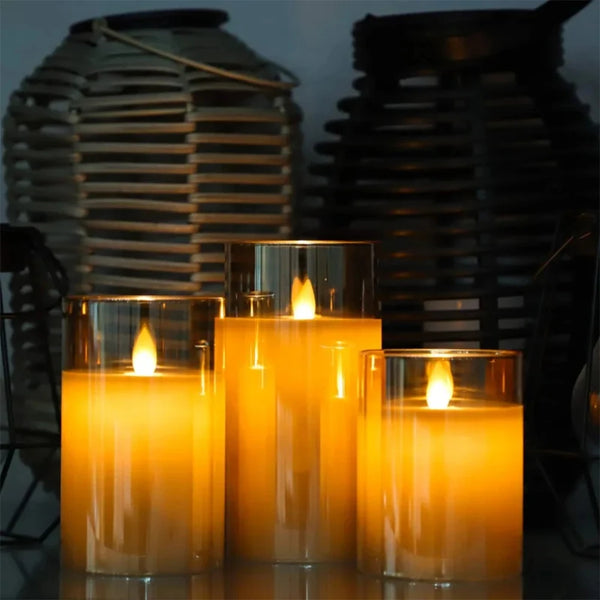 Remote LED Flicker Candles Set