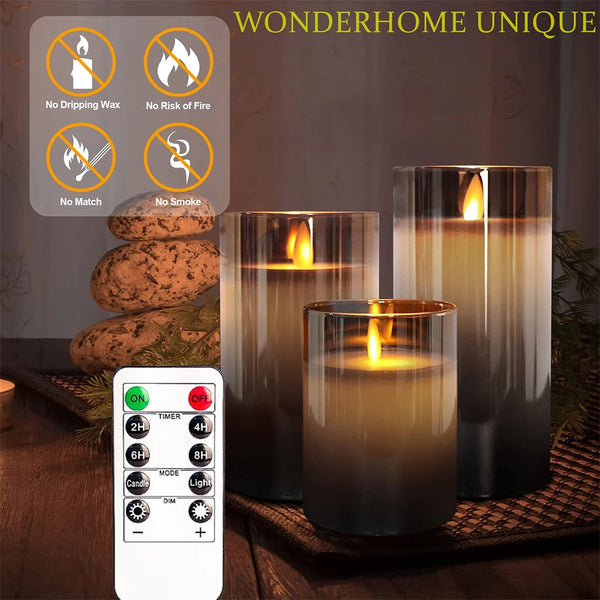 Remote LED Flicker Candles Set