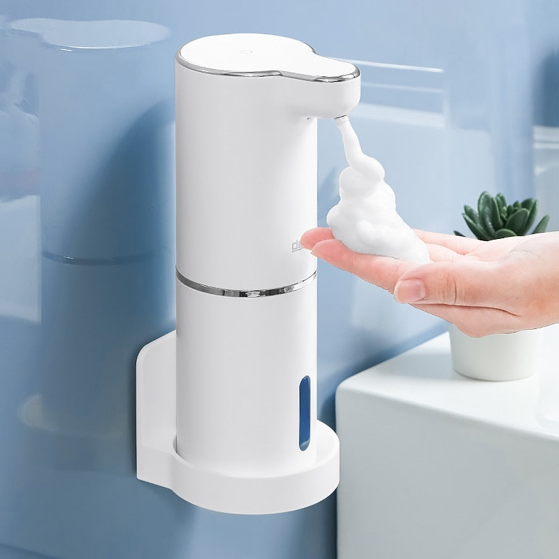 Automatic Foam Soap Dispensers Bathroom Smart Washing Hand Machine With USB Charging White High Quality ABS Material