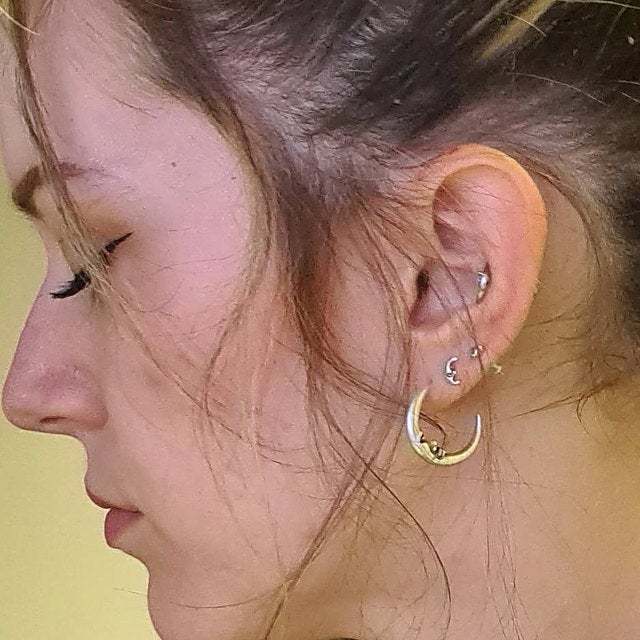 New Smiley Moon Earrings