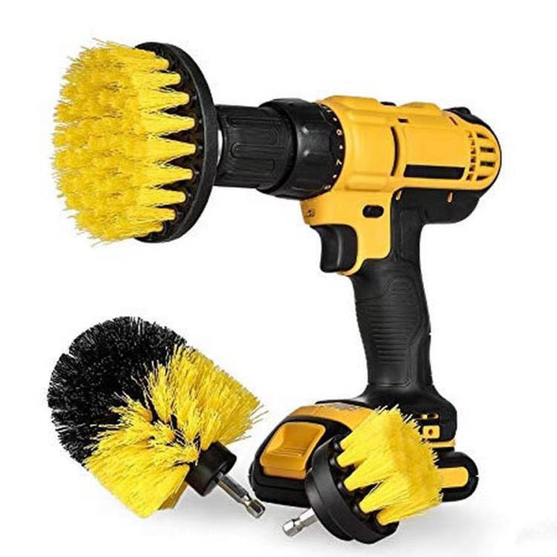 3 pieces set of electric washing brush drill brush kit