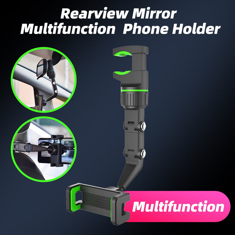 Universal Multifunction Rearview Mirror Phone Holder