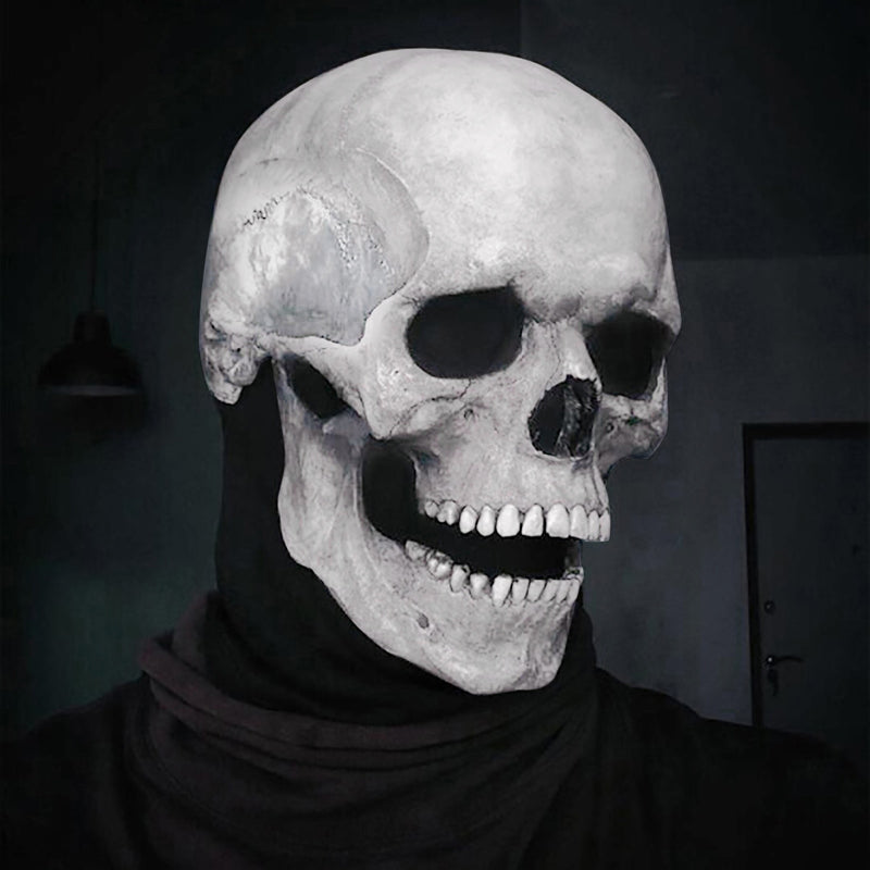 Halloween Mask Movable Jaw Full Head Skull Mask
