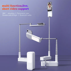 Portable Phone Holder Stand With Wireless Dimmable LED Light Lamp For Live Video (Phone Stand)