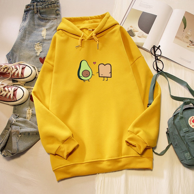Hoodies Lovers Cute Avocado Vegan Bread Sweatshirts