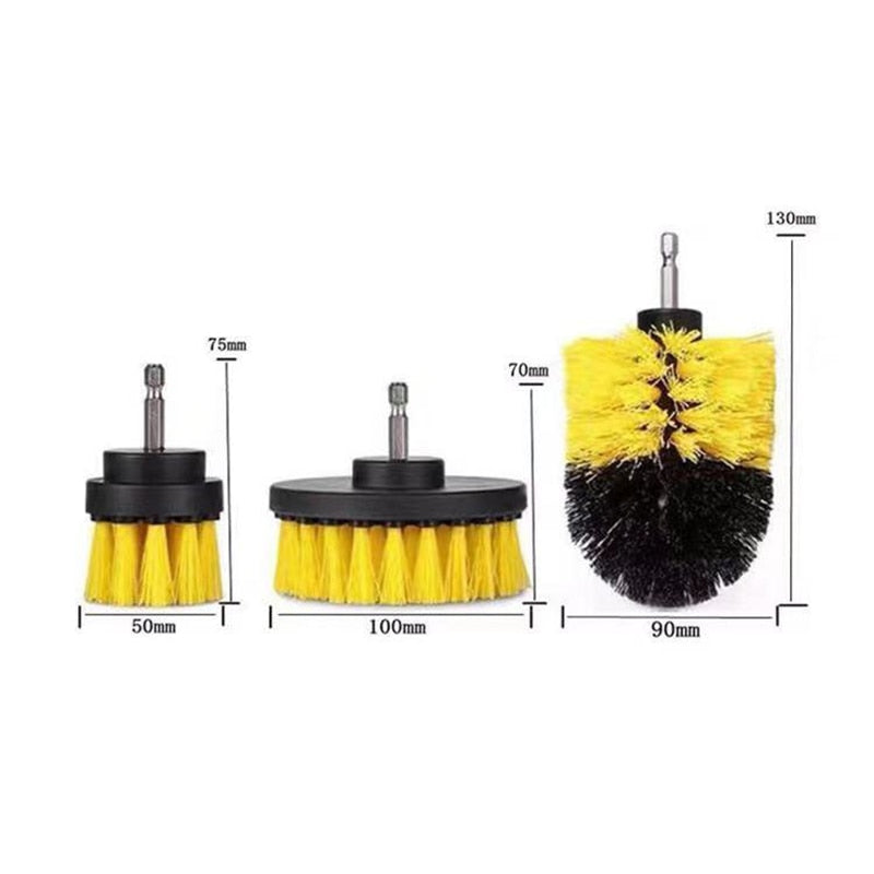 3 pieces set of electric washing brush drill brush kit