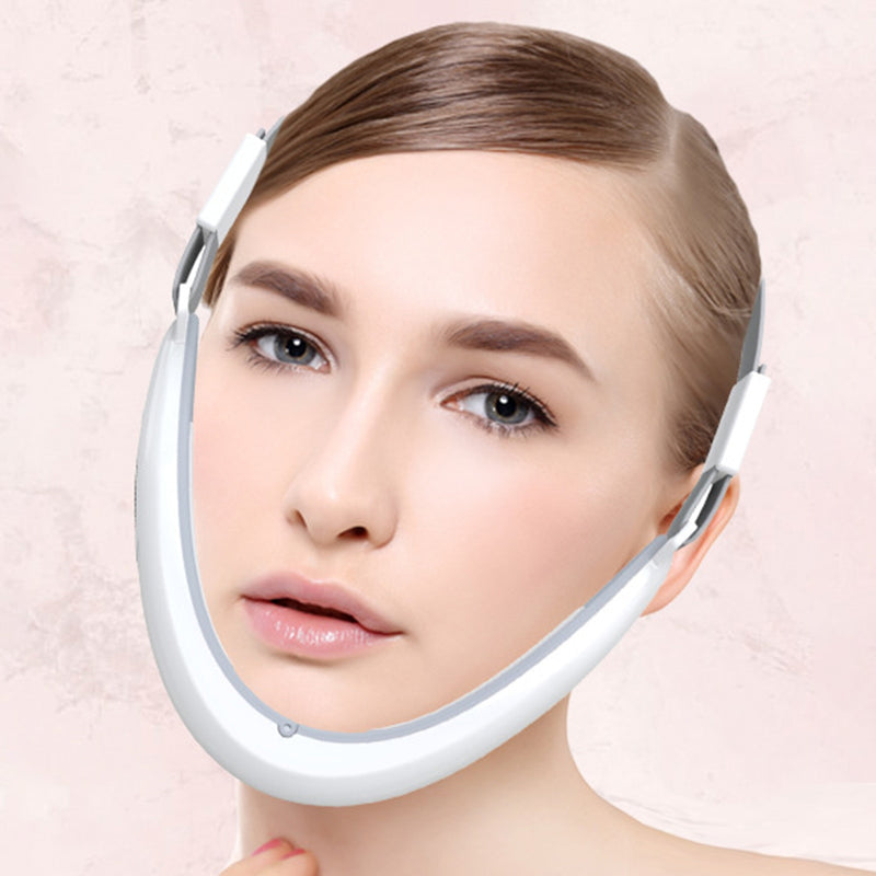 Electric V Face Shaping Massager Facial Lifting Belt Strap Beauty Device Red Blu-Ray Double Chin Removal Reducer Chin Up Mask