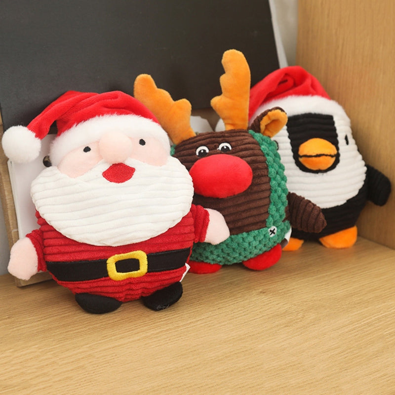 Dog Plush Toy - Santa Claus -  Elk - Penguin Pet