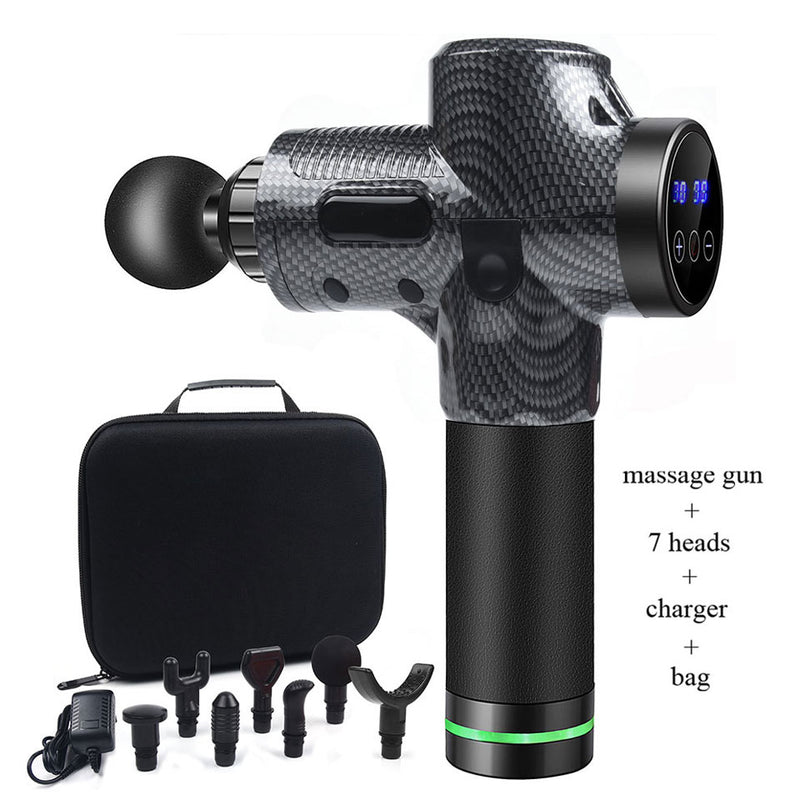 New 2021 Massage Gun with  7 Heads & 30 Speeds Handheld Wireless