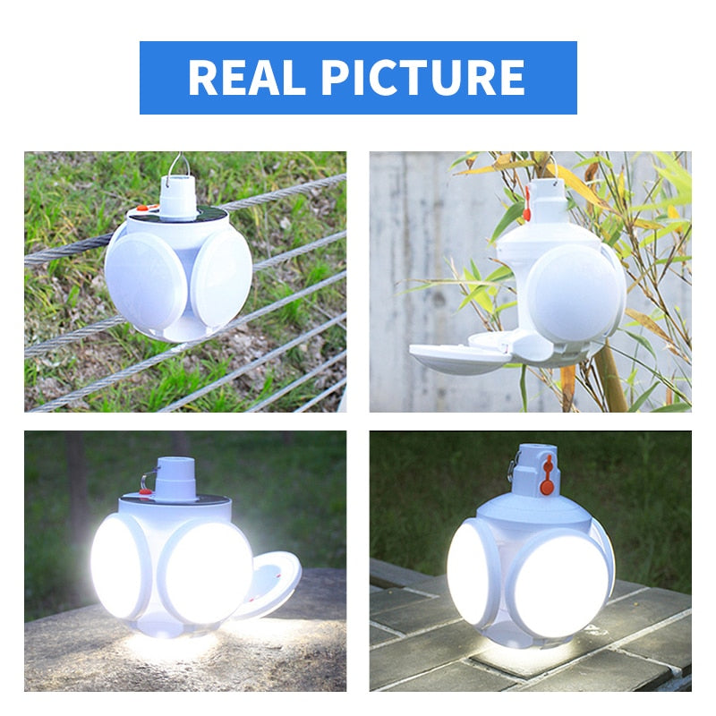 110W Solar LED Torch USB Rechargeable Night Light