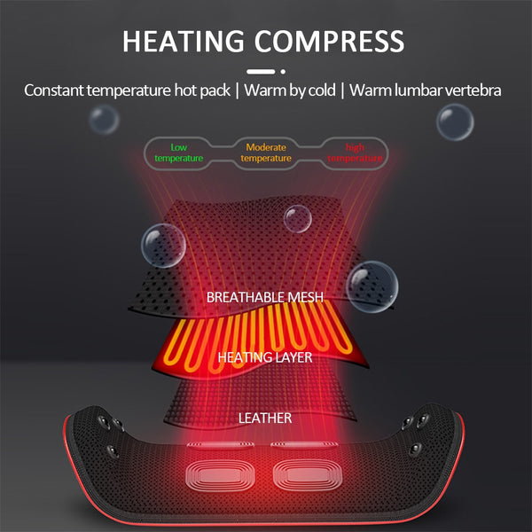 Electric Lumbar Traction Device Intelligent Back Massager Heating Vibration