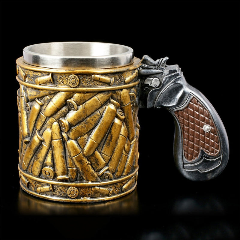 Bullet Beer Mug Handmade Gun Cup Revolver Pistol