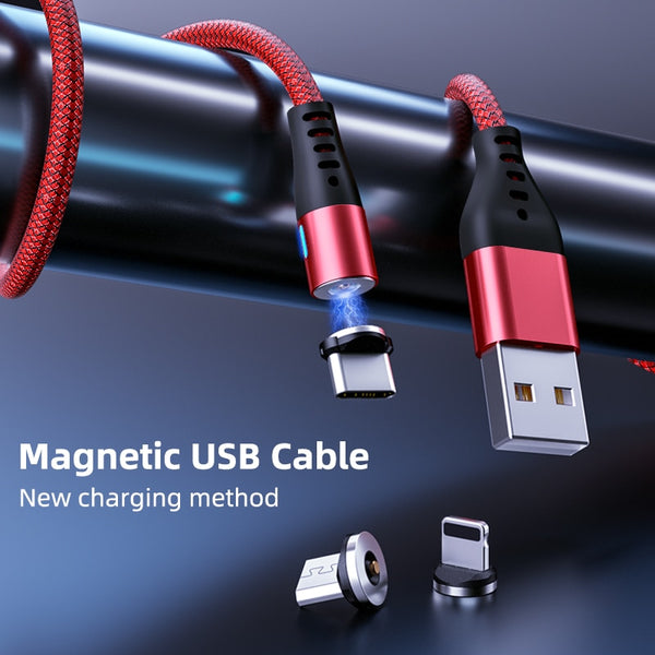 Magnetic Micro USB Type C Cable For iPhone - Xiaomi -Samsung- Mobile Phones (Fast Charging)