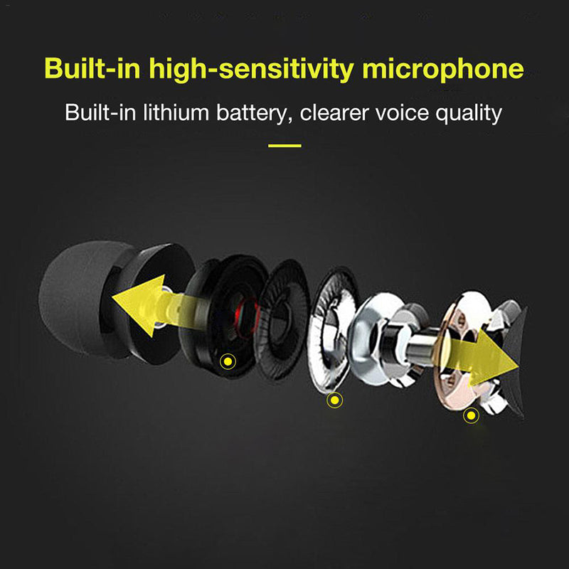 Magnetic Wireless 5.0 Bluetooth Earphone Music Headset Phone Neckband Sport Earbuds