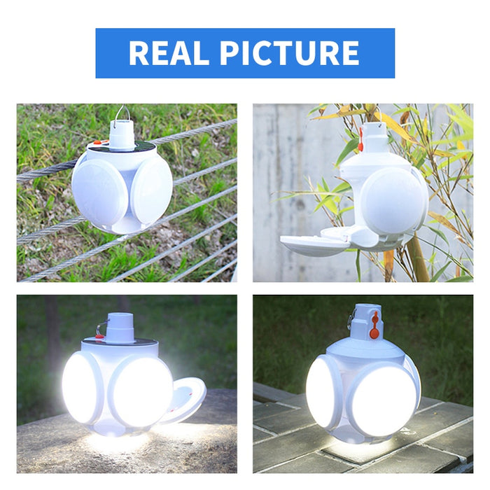 110W Solar LED Torch USB Rechargeable Night Light