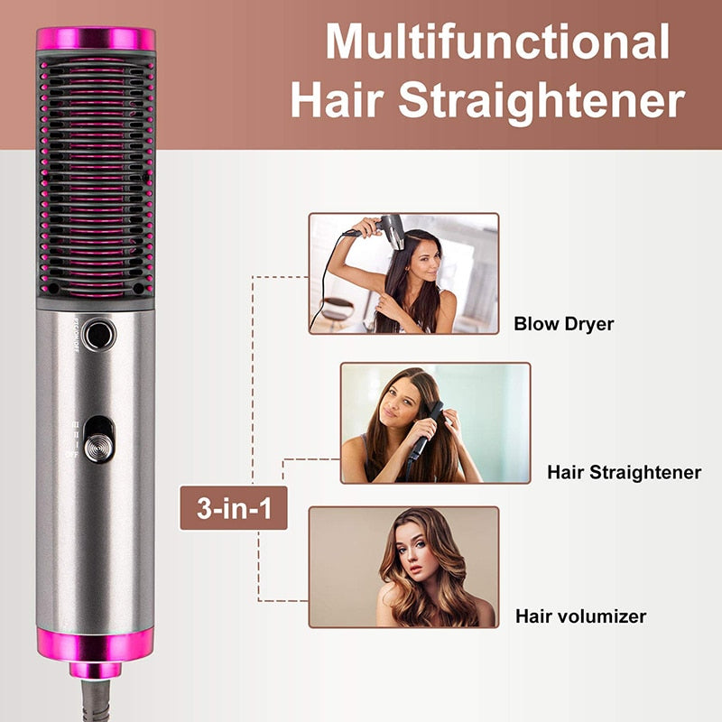 3 in 1 Ionic Hair Straightener Brush