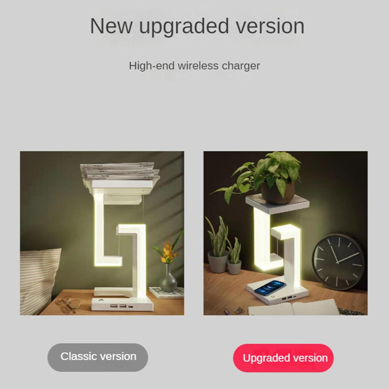 Levitating Wander Lamp Portable Wireless Charger & Night Light for Travelers - Home -Office