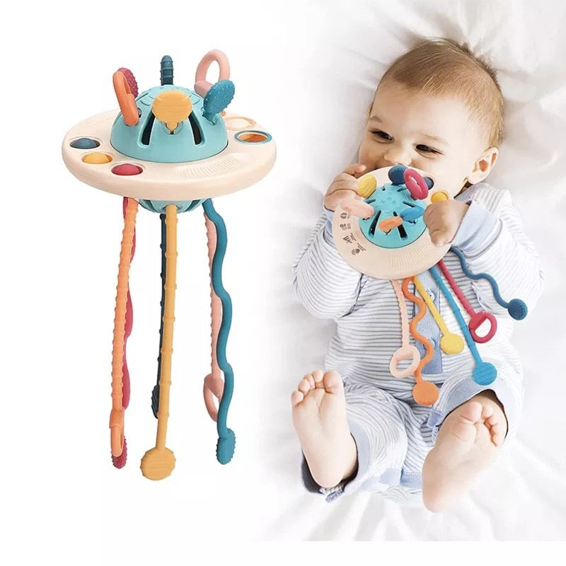 Montessori Sensory Development Baby Toys Pull String Finger Grasp Training Early Learning Education Toys For 6-24 Months Baby