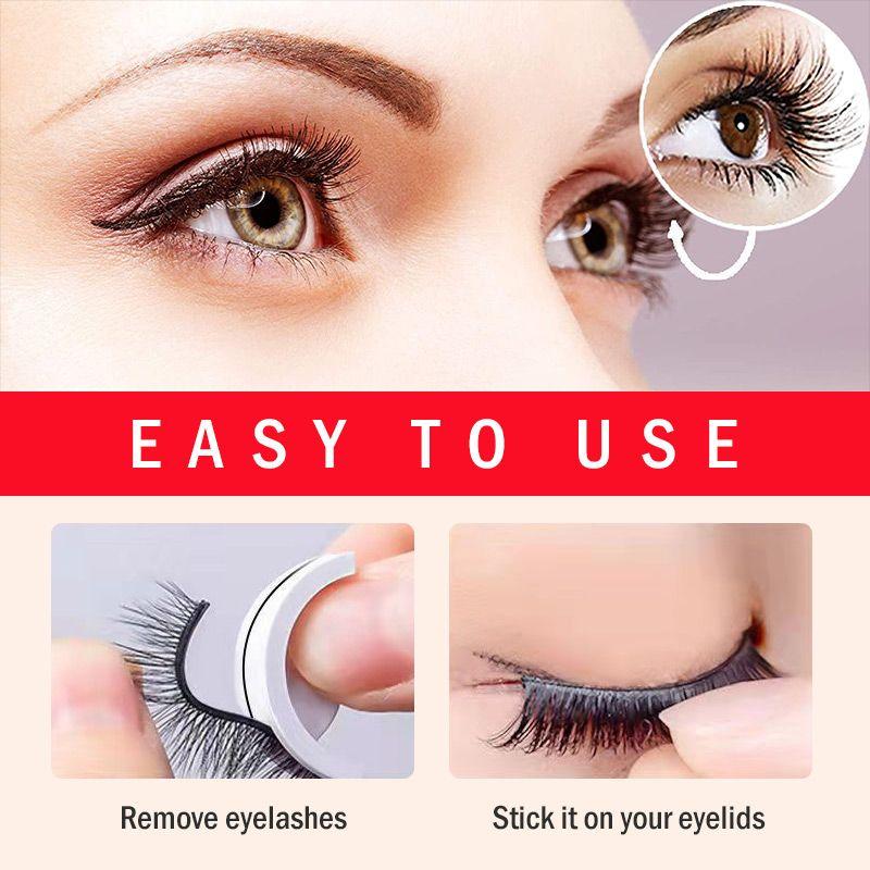Reusable Self-Adhesive Eyelashes Natural Multiple reversible glue-free self-adhesive pairs of false eyelashes Dropshipping
