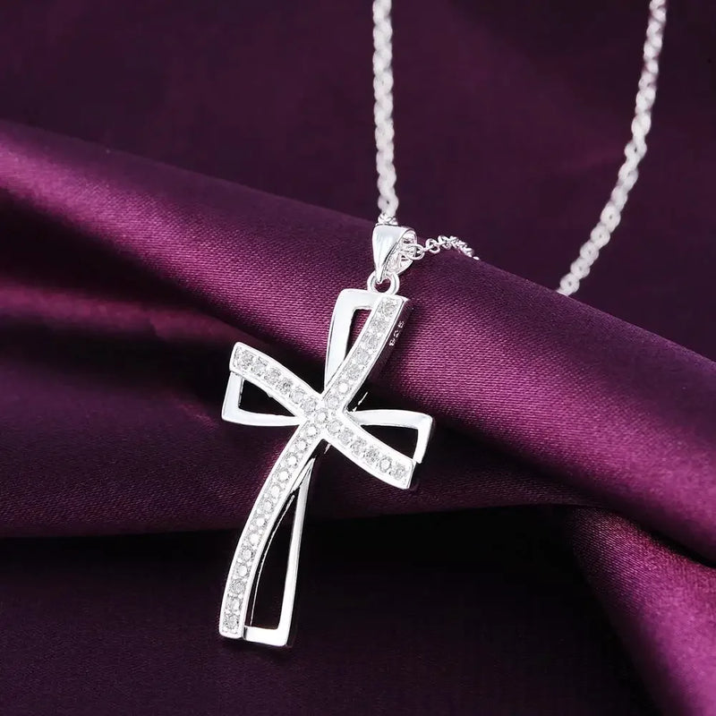 Elegance Enshrined Sterling Necklace Cross