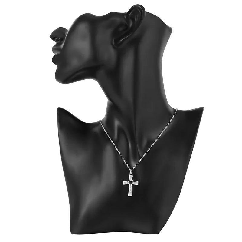 Elegance Unveiled Silver Cross Necklace