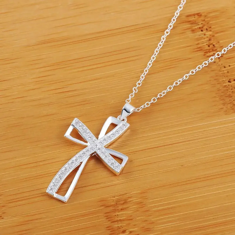 Elegance Enshrined Sterling Necklace Cross