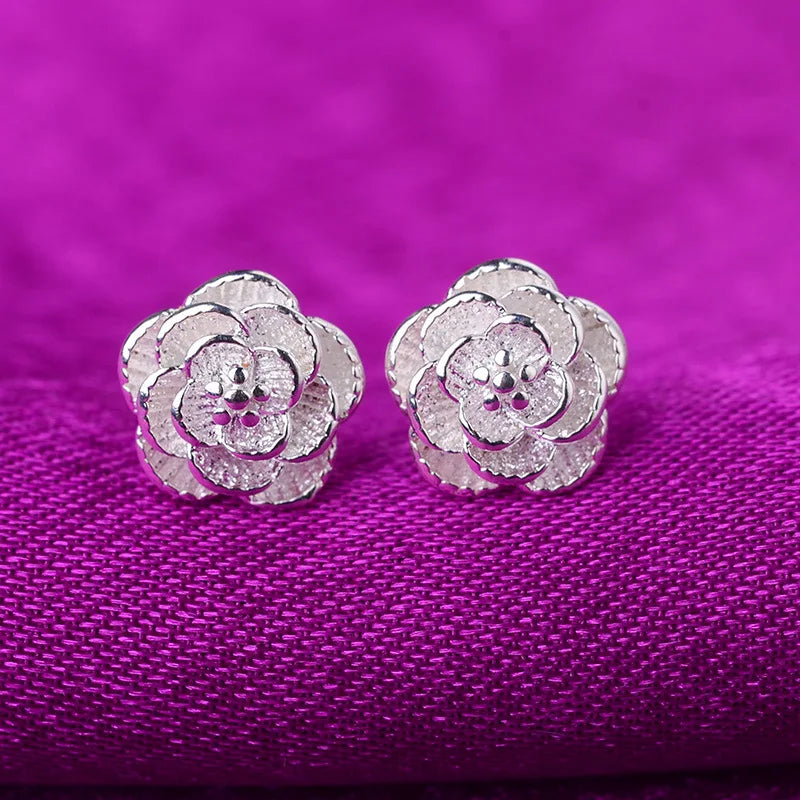 Blossoming Elegance Rose Studs