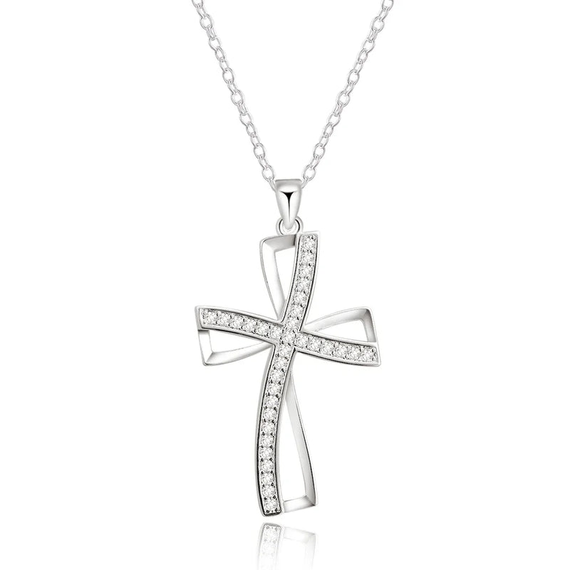 Elegance Enshrined Sterling Necklace Cross