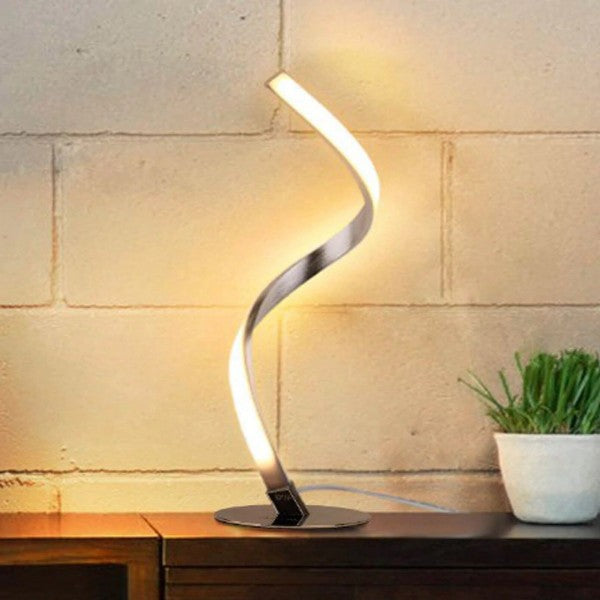 LED Spiral Table Lamp Curved