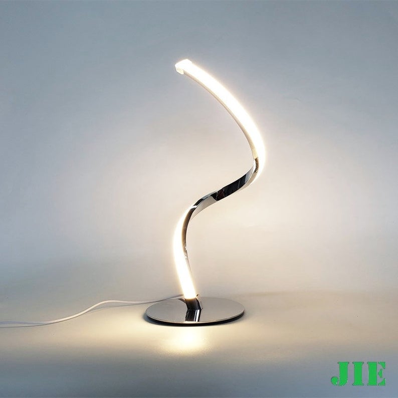 LED Spiral Table Lamp Curved