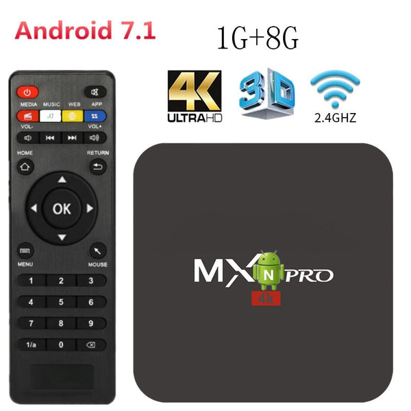 MX PRO 4K Media Player Android tv box Android 7.1 Smart tv FULLY LOADED