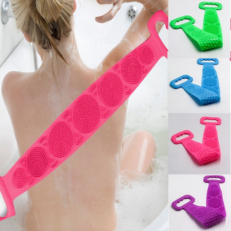 Silicone Brush Bath Towel Rub Back
