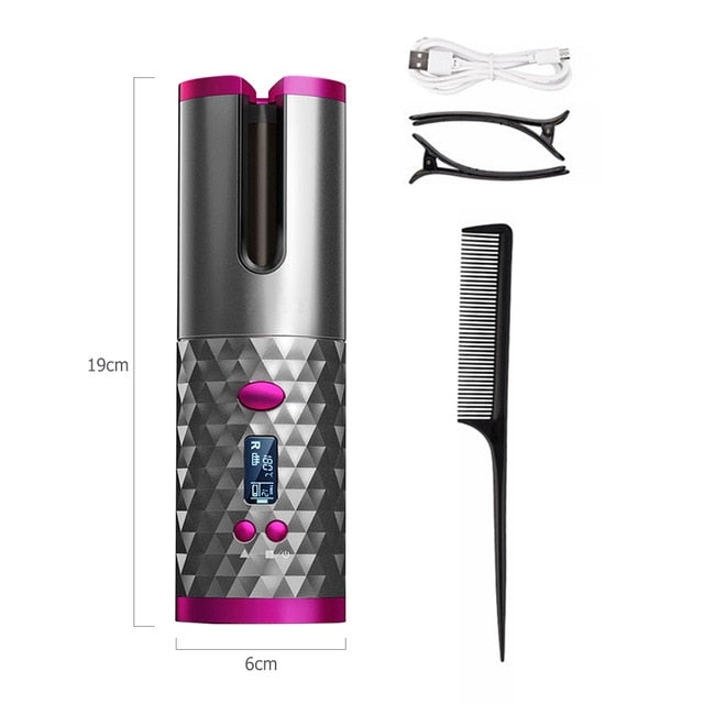 Automatic Curling Iron Hair Curler USB Rechargeable