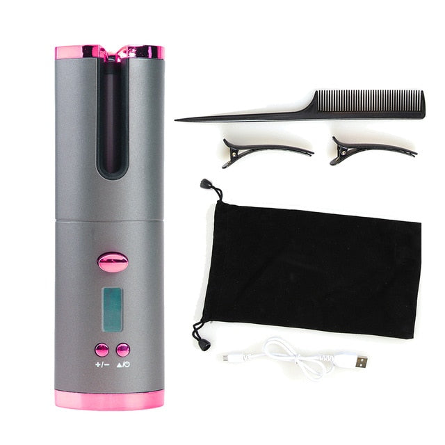 Automatic Curling Iron Hair Curler USB Rechargeable