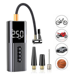 Mini Car/Bike/Motorcycles Air Pump Compressor Digital Wired 60W 12V LED w/Flash Light